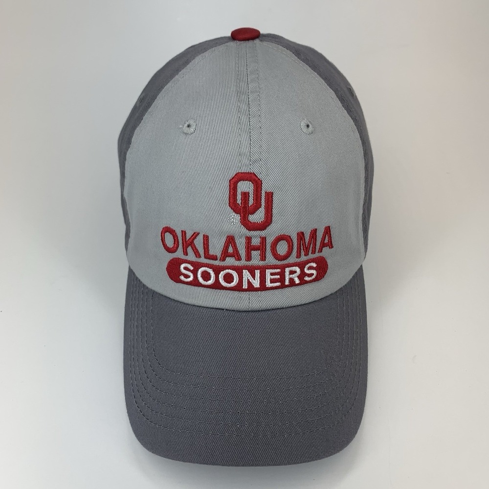 Oklahoma Sooners Hat OU Gray Captivating Adjustable Strap Baseball Cap